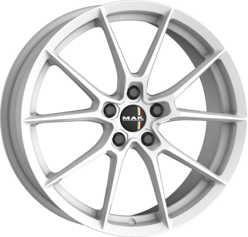Cerchi in Lega MAK Nrg Gloss White 5 fori 19\" 8X19 ET25 5x112