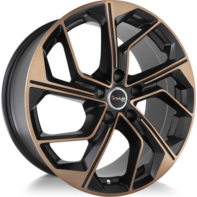 Cerchi in Lega AVUS AC-522 Black Copper Polished 5 fori 18\" 8X18 ET45 5x112
