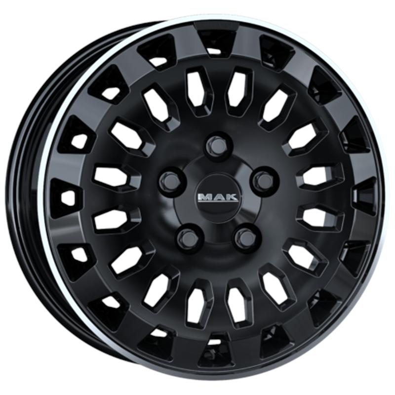 Cerchi in Lega MAK OverlanD-3 Gloss Black Mirror Ring 5 fori 18\" 8X18 ET53 5x160