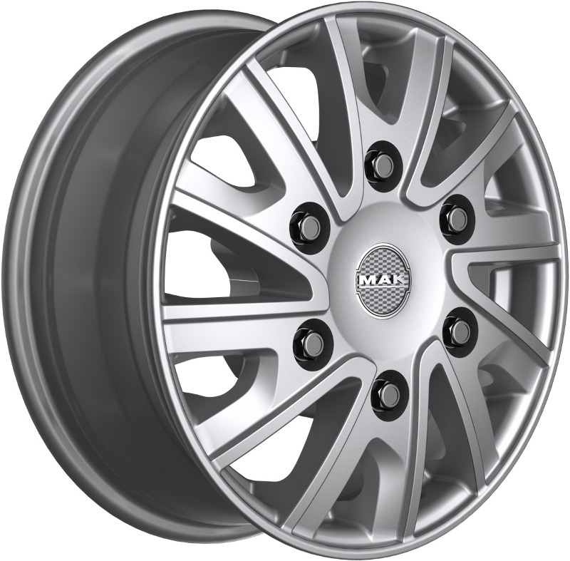 Cerchi in Lega MAK Deliver Silver 6 fori 16\" 6.5X16 ET68 6x180
