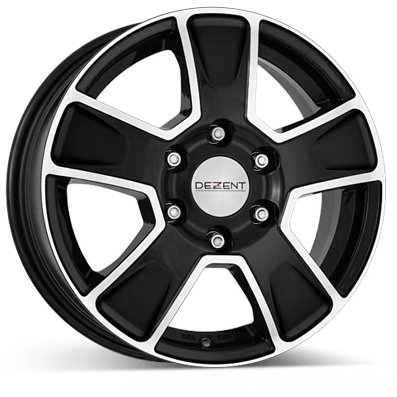 Cerchi in Lega DEZENT Van Black Mirror 5 fori 16\" 6.5X16 ET50 5x114.3