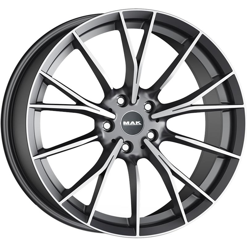 Cerchi in Lega MAK FabriK-D Gun Metallic Mirror 5 fori 19\" 9.5X19 ET39 5x120