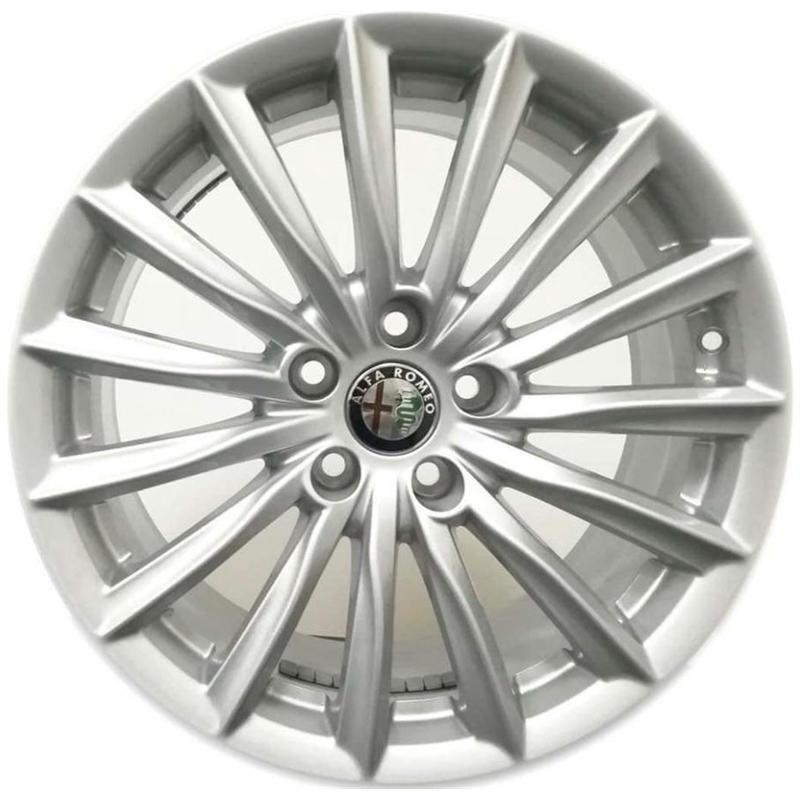 Cerchi in Lega ORIGINALE ALFA ROMEO Giulia Originale Alfa Romeo Silver 5 fori 17\" 7.5X17 ET33 5x110