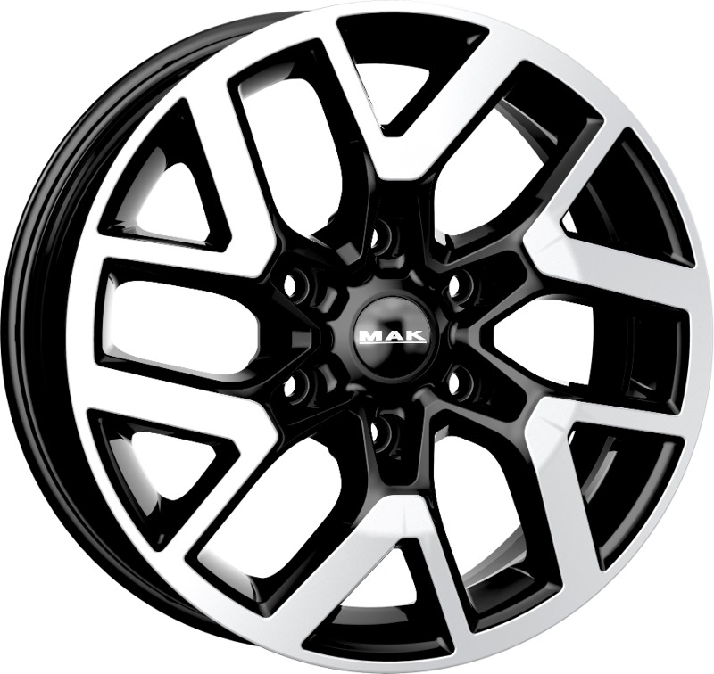 Cerchi in Lega MAK Gravel Black Mirror 6 fori 17\" 7.5X17 ET38 6x139.7