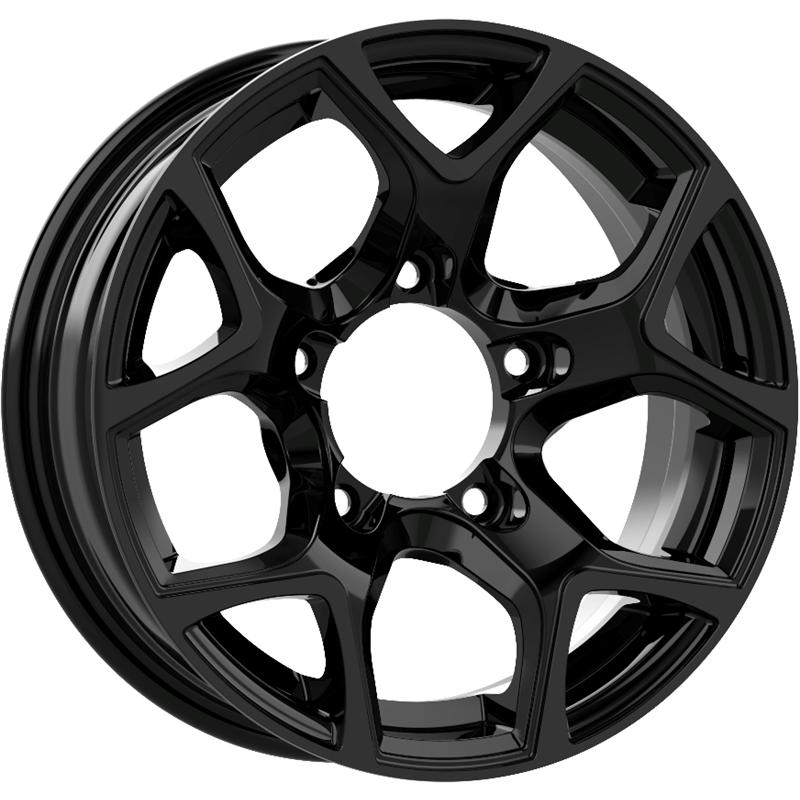 Cerchi in Lega GMP Sj15 Glossy Black 5 fori 15\" 5.5X15 ET5 5x139.7
