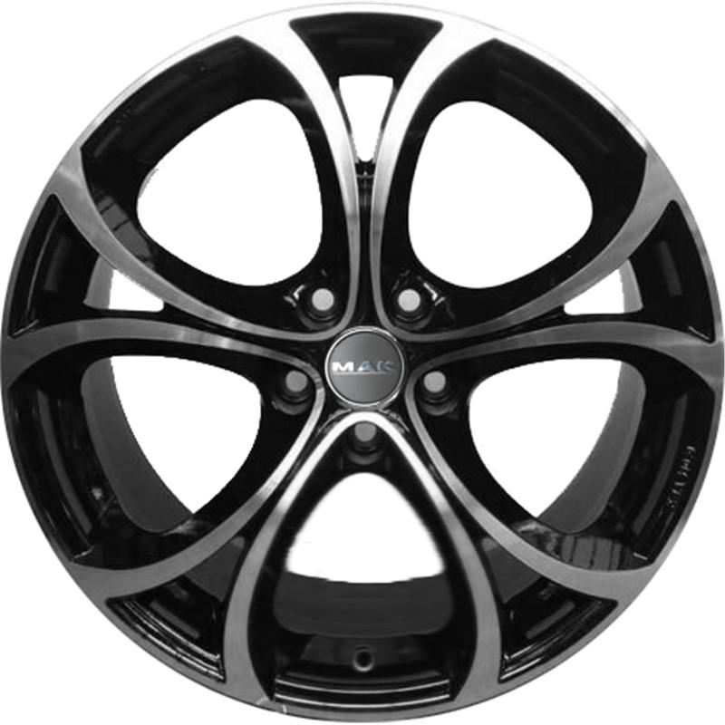 Cerchi in Lega MAK Lario Black Mirror 5 fori 18\" 8X18 ET41 5x110