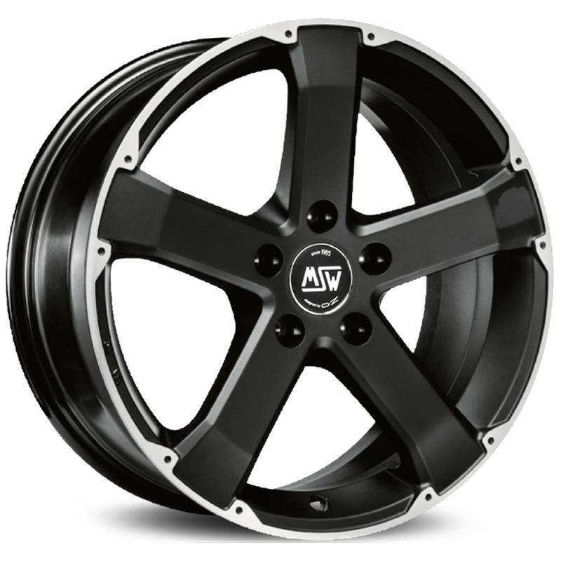 Cerchi in Lega MSW Msw 45 Matt Black Full Polish 5 fori 17\" 8X17 ET42 5x115