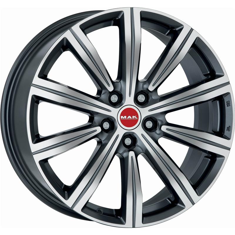 Cerchi in Lega MAK Birmingham Gun Metallic Mirror 5 fori 22\" 9.5X22 ET49 5x120