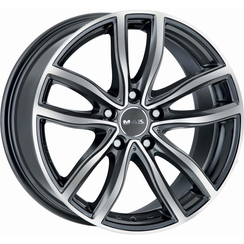 Cerchi in Lega MAK Fahr Gun Metallic Mirror 5 fori 19\" 8X19 ET30 5x112