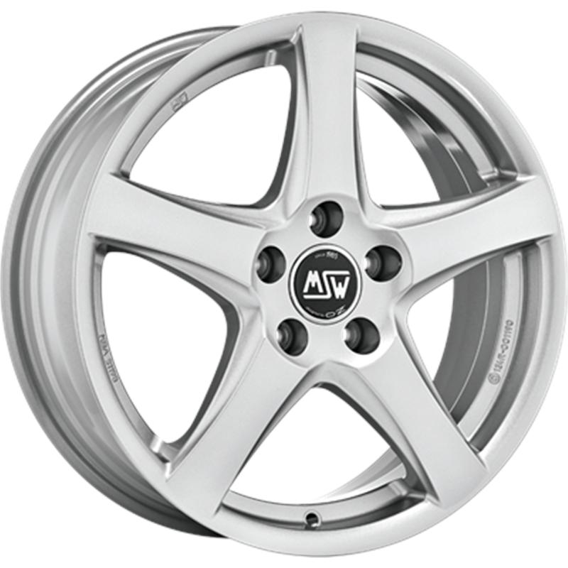 Cerchi in Lega MSW Msw 78 Full Silver 5 fori 17\" 6.5X17 ET38 5x112