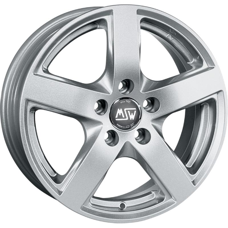 Cerchi in Lega MSW Msw 55 Full Silver 5 fori 17\" 7.5X17 ET45 5x112