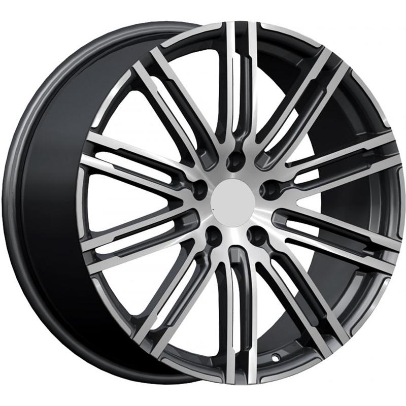 Cerchi in Lega OPTIONAL WHEELS Psmly - Dedicated Porsche - (omol Ece) Gun Metal Polished 5 fori 20\" 10X20 ET19 5x112