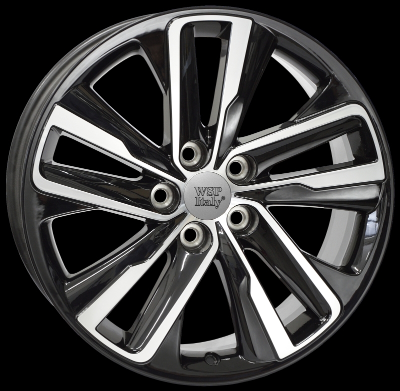 Cerchi in Lega WSP ITALY W1152 Nemo Glossy Black Polished 5 fori 19\" 8.5X19 ET45 5x120