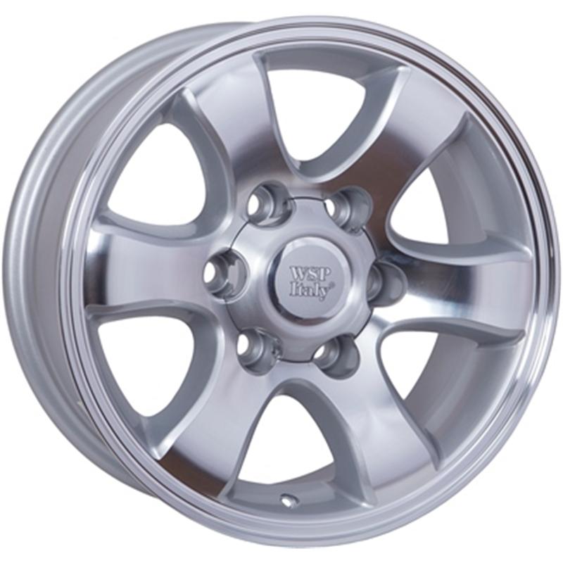 Cerchi in Lega WSP ITALY W1707 Yokohama Prado Hyper Silver 6 fori 17\" 7.5X17 ET30 6x140
