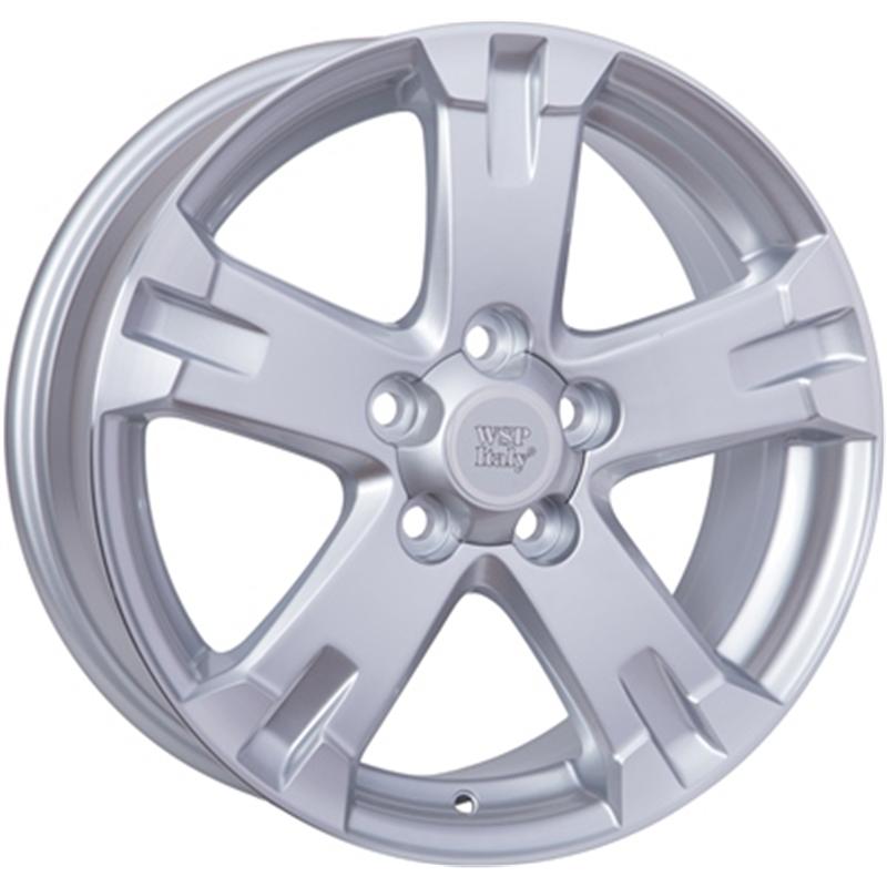 Cerchi in Lega WSP ITALY W1750 Catania Silver Polished 5 fori 18\" 7.5X18 ET45 5x114.3