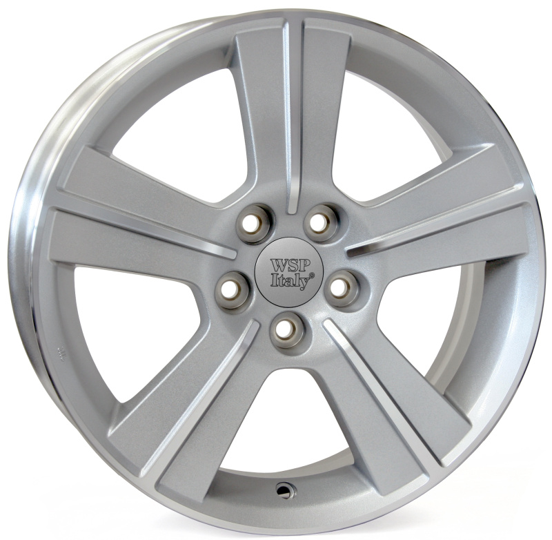 Cerchi in Lega WSP ITALY W2703 Orion Silver Polished 5 fori 16\" 6.5X16 ET48 5x100