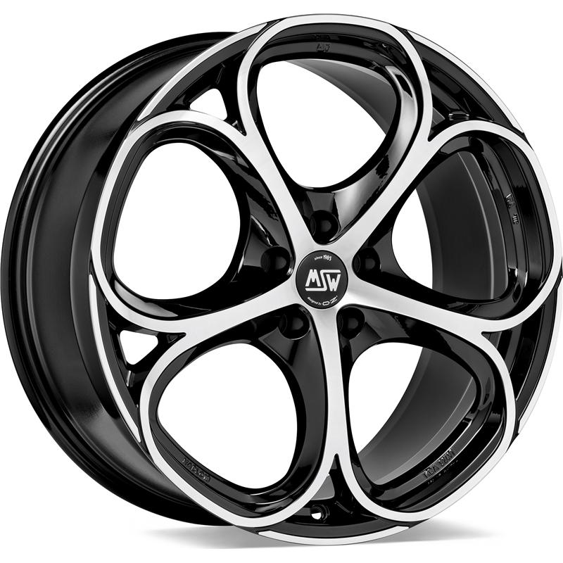 MSW Msw 82 Gloss Black Full Polished 5 fori 19 8X19 ET33