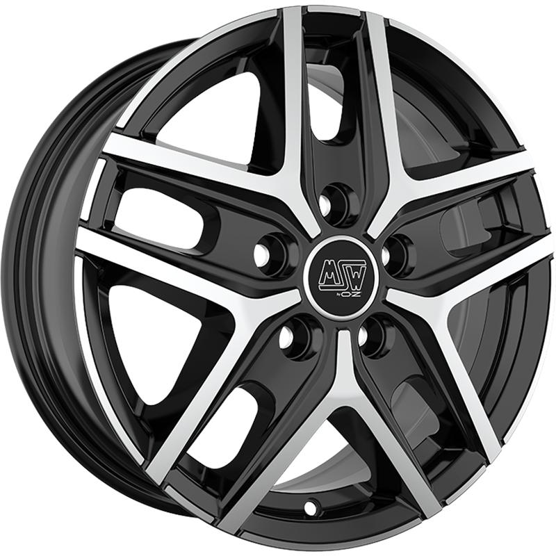 MSW Msw 40 Van Gloss Black Full Polished 5 fori 16 6 5X16 ET44