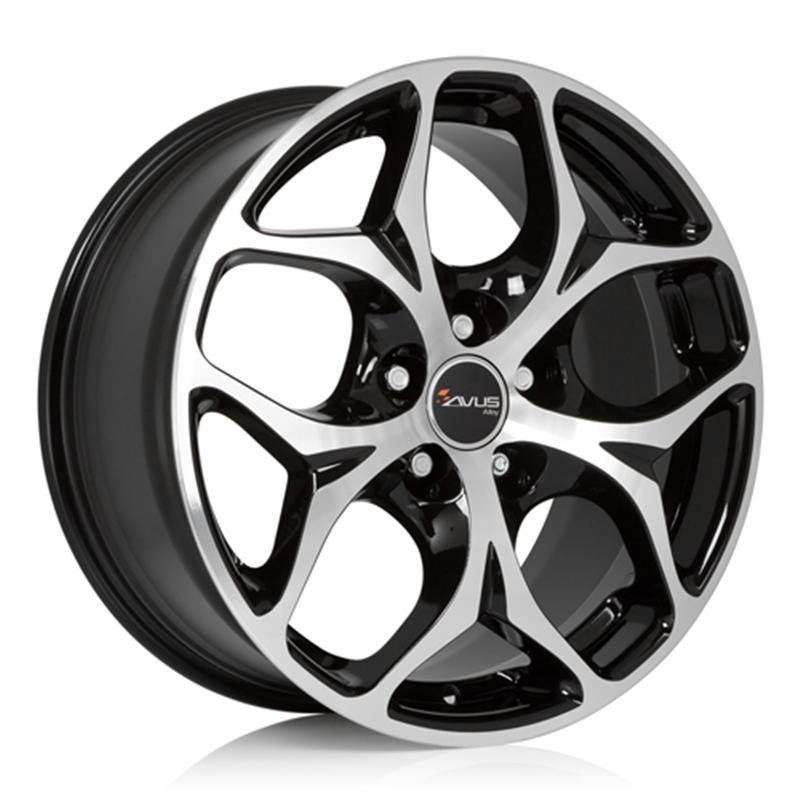 Cerchi in Lega AVUS AC-Mb2 Black Polished 5 fori 18\" 8.5X18 ET43 5x112