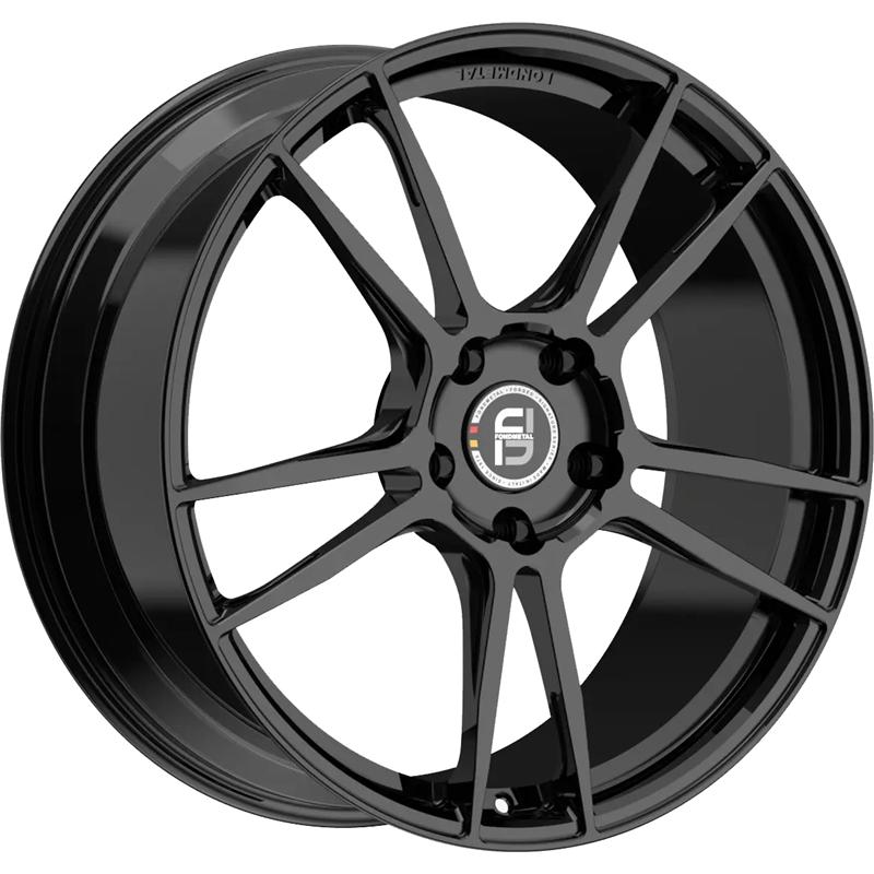 Cerchi in Lega FONDMETAL 9f01 Glossy Black 5 fori 19\" 8.5X19 ET45 5x112