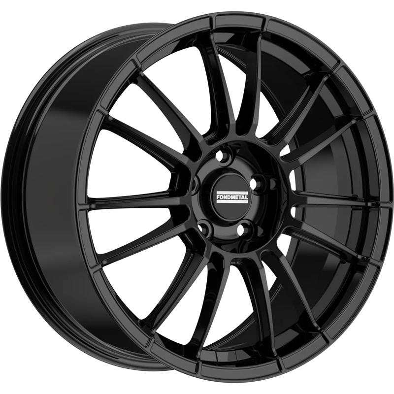 Cerchi in Lega FONDMETAL 9rr cl Glossy Black 5 fori 17\" 7X17 ET45 5x108