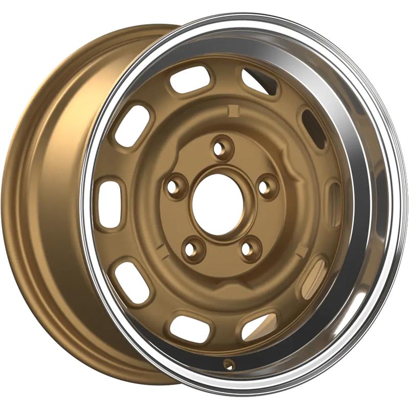 Cerchi in Lega FONDMETAL Lmz01 Matt Gold Machined Lip 5 fori 16\" 6X16 ET36 5x130