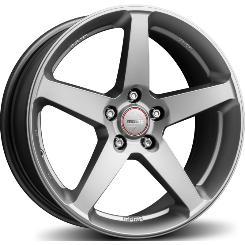 Cerchi in Lega MOMO WHEELS Five Titan Silver Opaco 5 fori 18\" 8X18 ET25 5x112