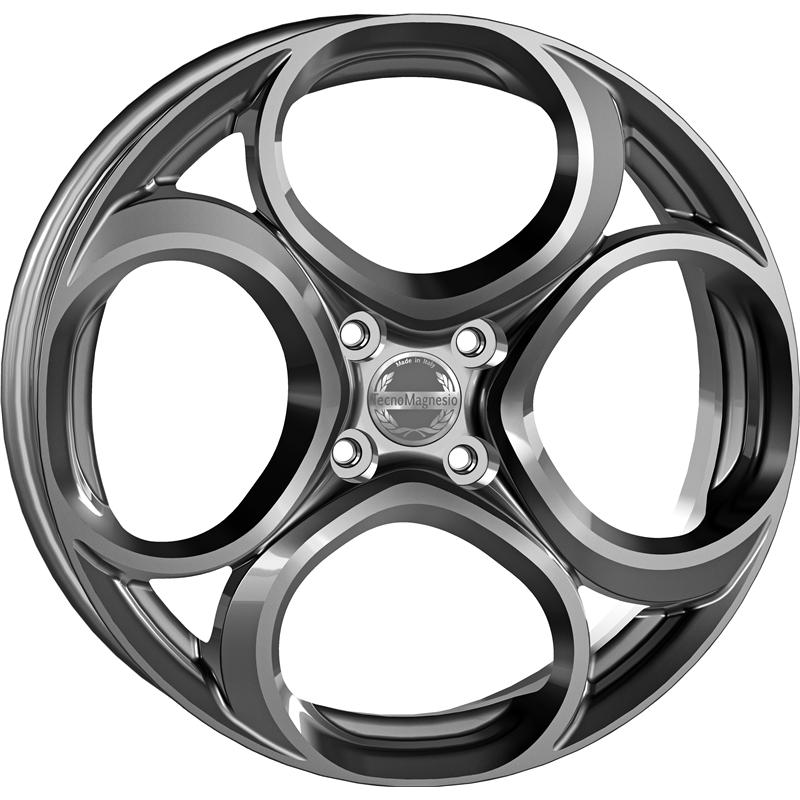 Cerchi in Lega TECNOMAGNESIO Junior 4 Gun Metallic 4 fori 17\" 6.5X17 ET32 4x108