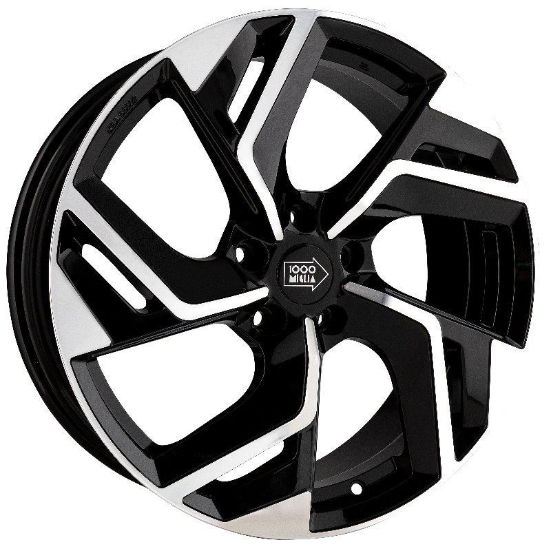 Cerchi in Lega MILLE MIGLIA Mm1031 Black Polished 5 fori 19\" 7.5X19 ET45 5x108