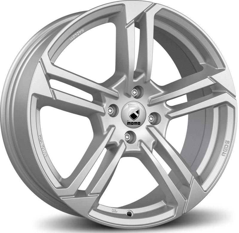 Cerchi in Lega MOMO WHEELS Reds Twist Glossy Silver 4 fori 16\" 6.5X16 ET19 4x108